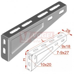 Konzole WWS300, L 315mm H 115mm, sendzimir (710530)