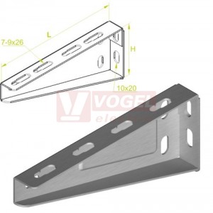 Konzole WWS500, L 515mm H 115mm, sendzimir (710550)