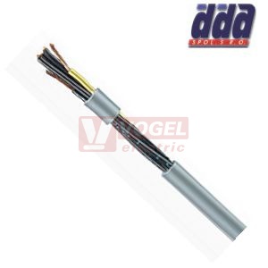 YY-JZ  9x 1,00 kabel flexibilní PVC šedý, číslované žíly se ZŽ