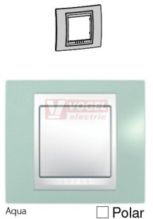 MGU6002870 Unica Plus - Krycí rámeček jednonásobný, Aqua/Polar