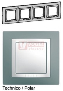 MGU2008858 Unica Basic - Krycí rámeček čtyřnásobný, Technico/polar