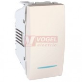 MGU310325N Unica - Přepínač střídavý s orientační kontrolkou, řazení 6So,1 modul, Marfil