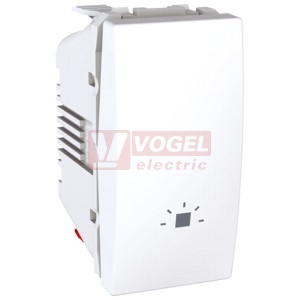 MGU310618L Unica - Ovládač tlačítkový, řazení 1/0, se symbolem "světlo", 1 modul, Polar