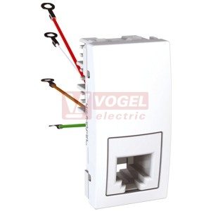 MGU349018 Unica - Zásuvka telefonní RJ11, 4 kontakty, 1 modul, Polar
