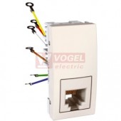 MGU349125 Unica - Zásuvka telefonní RJ12, 6 kontaktů, 1 modul, Marfil