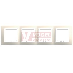 MGU400825 Unica Colors - Krycí rámeček bez dekorativního rámečku čtyřnásobný, Marfil