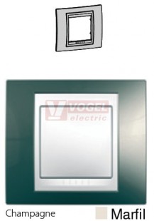 MGU6002524 Unica Plus - Krycí rámeček jednonásobný, Champagne/Marfil