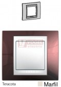 MGU6002551 Unica Plus - Krycí rámeček jednonásobný, Teracota/Marfil