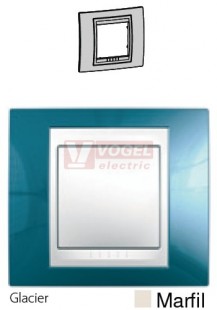 MGU6002554 Krycí rámeček 1-nás., Glacier/Marfil (UNICA Plus) _ , VÝROBA UKONČENA