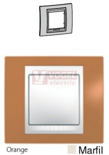 MGU6002569 Krycí rámeček 1-nás., Orange/Marfil (UNICA Plus)