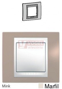MGU6002574 Unica Plus - Krycí rámeček jednonásobný, Mink/Marfil