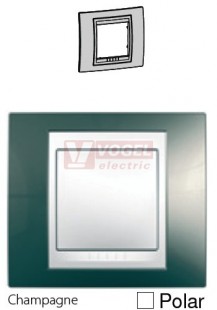 MGU6002824 Unica Plus - Krycí rámeček jednonásobný, Champagne/Polar
