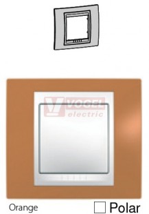 MGU6002869 Krycí rámeček 1-nás., Orange/Polar (UNICA Plus), VÝROBA UKONČENA