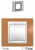MGU6002869 Krycí rámeček 1-nás., Orange/Polar (UNICA Plus), VÝROBA UKONČENA