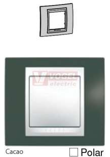 MGU6002871 Unica Plus - Krycí rámeček jednonásobný, Cacao/Polar