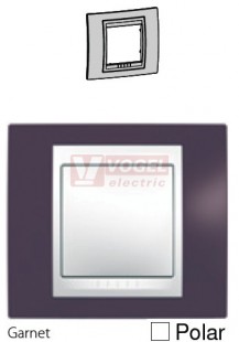 MGU6002872 Unica Plus - Krycí rámeček jednonásobný, Garnet/Polar