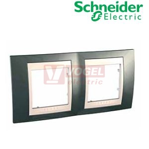 MGU6004524 Unica Plus - Krycí rámeček dvojnásobný, Champagne/Marfil