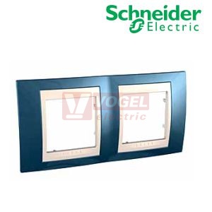 MGU6004554 Krycí rámeček 2-nás., Glacier/Marfil (UNICA Plus), VÝROBA UKONČENA