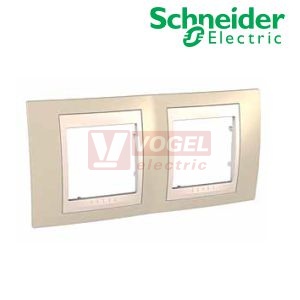 MGU6004567 Unica Plus - Krycí rámeček dvojnásobný, Arena/Marfil