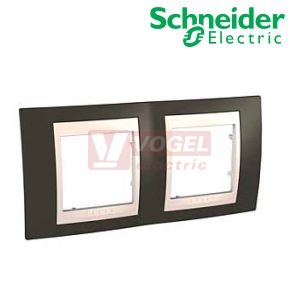 MGU6004571 Unica Plus - Krycí rámeček dvojnásobný, Cacao/Marfil