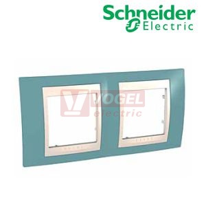 MGU6004573 Krycí rámeček 2-nás., Manganese/Marfil (UNICA Plus), VÝROBA UKONČENA