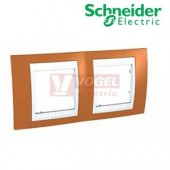 MGU6004869 Krycí rámeček 2-nás., Orange/Polar (UNICA Plus), VÝROBA UKONČENA