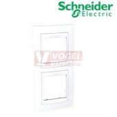 MGU6004V18 Unica Plus - Krycí rámeček dvojnásobný vertikální, Polar