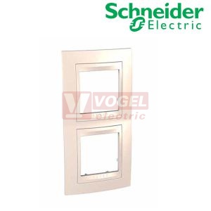 MGU6004V25 Unica Plus - Krycí rámeček dvojnásobný vertikální, Marfil