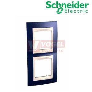 MGU6004V542 Krycí rámeček 2-nás.vert., Indigo/Marfil (UNICA Plus), VÝROBA UKONČENA