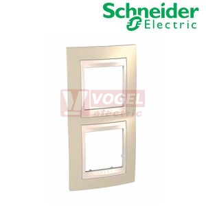 MGU6004V567 Unica Plus - Krycí rámeček dvojnásobný vertikální,Arena/Marfil