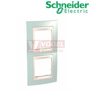 MGU6004V570 Krycí rámeček 2-nás.vert., Aqua/Marfil (UNICA Plus), VÝROBA UKONČENA
