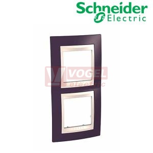 MGU6004V572 Krycí rámeček 2-nás.vert., Garnet/Marfil (UNICA Plus), VÝROBA UKONČENA