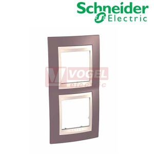 MGU6004V576 Krycí rámeček 2-nás.vert., Mauve/Marfil (UNICA Plus), VÝROBA UKONČENA