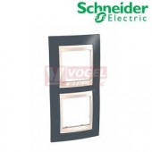 MGU6004V577 Krycí rámeček 2-nás.vert., Slate/Marfil (UNICA Plus), VÝROBA UKONČENA