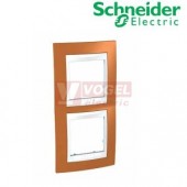 MGU6004V869 Krycí rámeček 2-nás.vert., Orange/Polar (UNICA Plus), VÝROBA UKONČENA