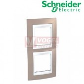 MGU6004V874 Unica Plus - Krycí rámeček dvojnásobný vertikální,Mink/Polar