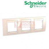 MGU600625 Unica Plus - Krycí rámeček trojnásobný, Marfil