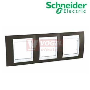 MGU6006871 Unica Plus - Krycí rámeček trojnásobný, Cacao/Polar