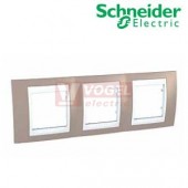 MGU6006874 Unica Plus - Krycí rámeček trojnásobný, Mink/Polar