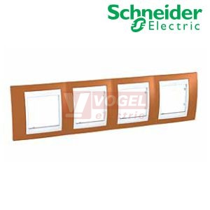 MGU6008869 Krycí rámeček 4-nás., Orange/Polar (UNICA Plus), VÝROBA UKONČENA