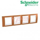 MGU6008869 Krycí rámeček 4-nás., Orange/Polar (UNICA Plus), VÝROBA UKONČENA