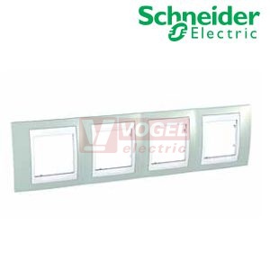 MGU6008870 Krycí rámeček 4-nás., Aqua/Polar (UNICA Plus), VÝROBA UKONČENA