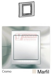 MGU66002510 Unica Plus - Krycí rámeček jednonásobný, Cromo/Marfil
