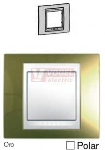 MGU66002804 Unica Plus - Krycí rámeček jednonásobný, Oro/Polar
