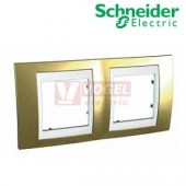 MGU66004804 Unica Plus - Krycí rámeček dvojnásobný, Oro/Polar