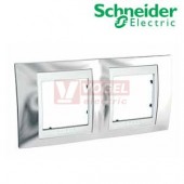 MGU66004810 Unica Plus - Krycí rámeček dvojnásobný, Cromo/Polar