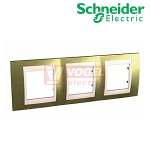 MGU66006504 Krycí rámeček 3-nás., Oro/Marfil (UNICA Plus), VÝROBA UKONČENA