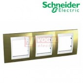 MGU66006804 Krycí rámeček 3-nás., Oro/Polar (UNICA Plus), VÝROBA UKONČENA