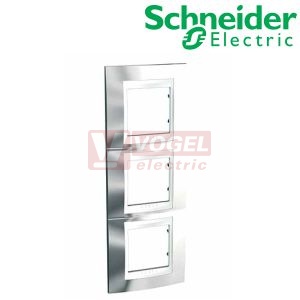 MGU66006V810 Krycí rámeček 3-nás. vert., Cromo/Polar (UNICA Plus), VÝROBA UKONČENA