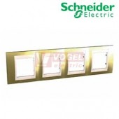 MGU66008504 Krycí rámeček 4nás., Oro/Marfil (UNICA Plus), VÝROBA UKONČENA
